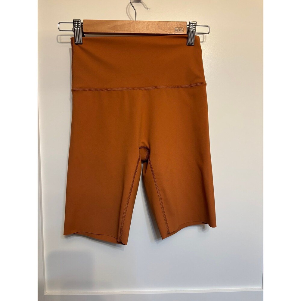Offline by aerie goals hi-rise biker shorts burnt orange size medium